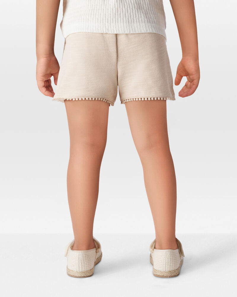 Toddler 2-Piece Seashell Ribbed Tank Top & Pom Pom Dolphin Shorts Set - Ivory/Tan

, image 10 of 10 slides