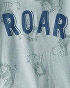 Toddler Boy 2-Piece Roar Hooded Tee & Jogger Pant Set - Green/Blue, image 3 of 4 slides