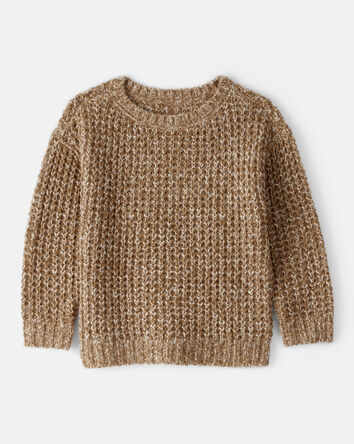 Toddler Boy Textured Sweater - Khaki, 