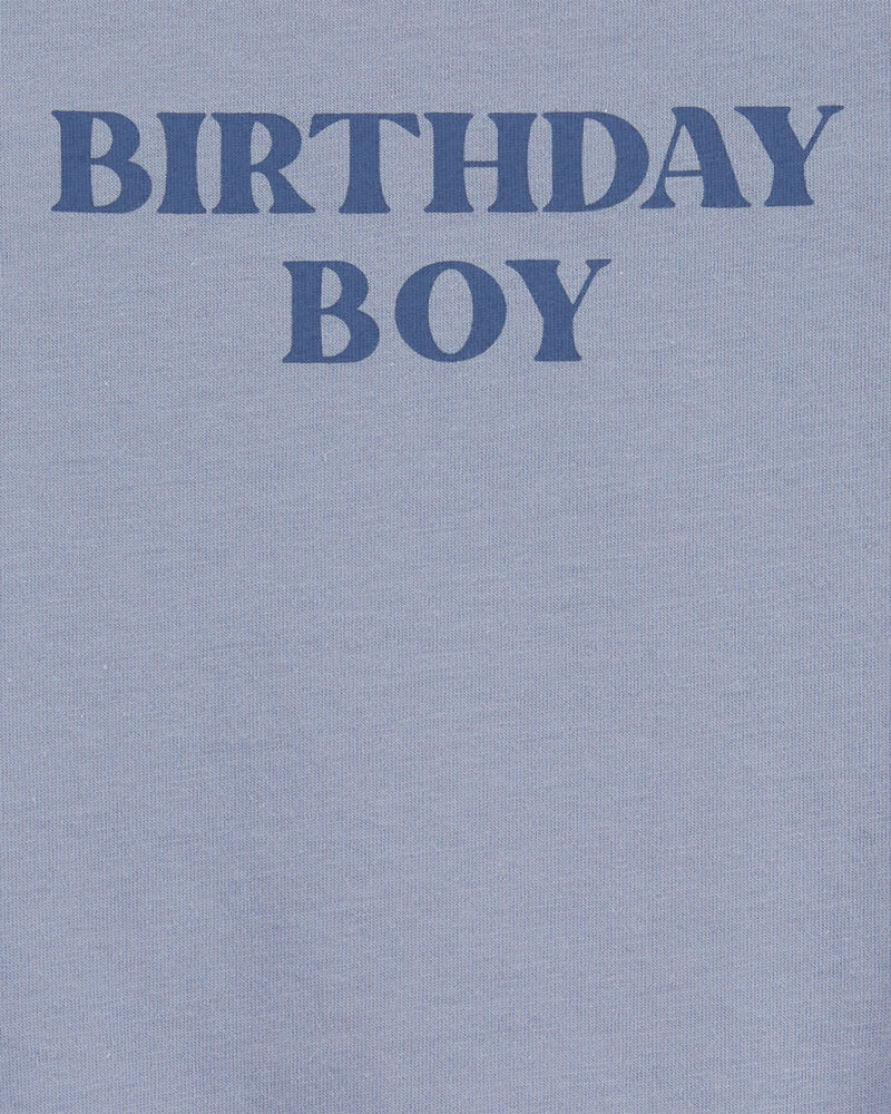 Baby 2-Piece Birthday Boy Bodysuit & Short Set - Blue, image 3 of 6 slides