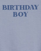 Baby 2-Piece Birthday Boy Bodysuit & Short Set - Blue, image 3 of 6 slides