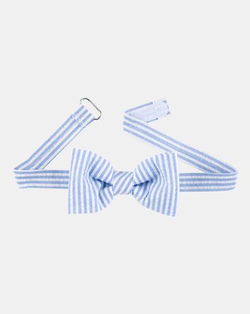 Seersucker Bow Tie - Blue, 