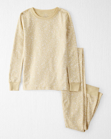 Kid Floral Print Organic Cotton 2-Piece Pajamas, 