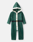 Baby Elf Hooded Jumpsuit - Green, image 1 of 3 slides