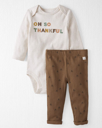 Baby 2-Piece Organic Cotton Oh So Thankful Set, 