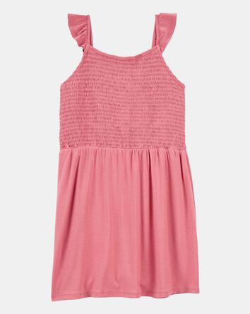 Kid Smocked Tank Dress - Pink, 