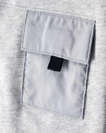 Toddler Boy Short-Sleeve Pocket Tee - Grey, 