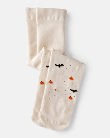 Baby Girl Halloween Tights - Cream, 