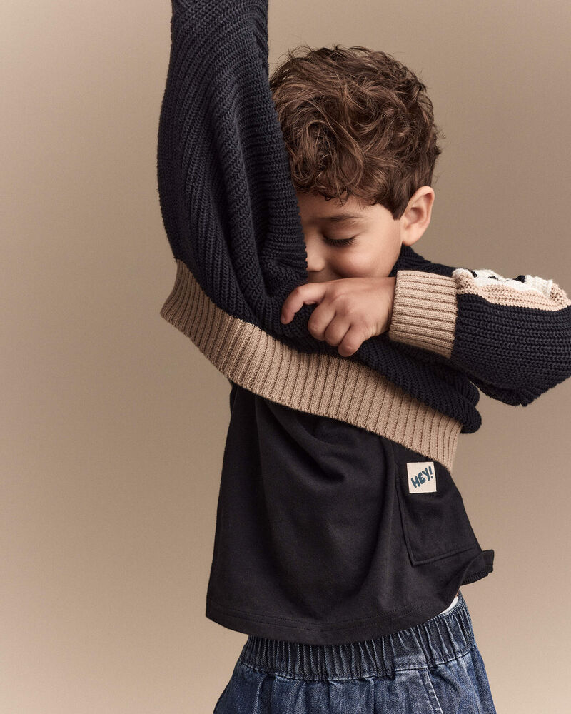 Toddler Pullover Sweater - Black, image 6 of 9 slides