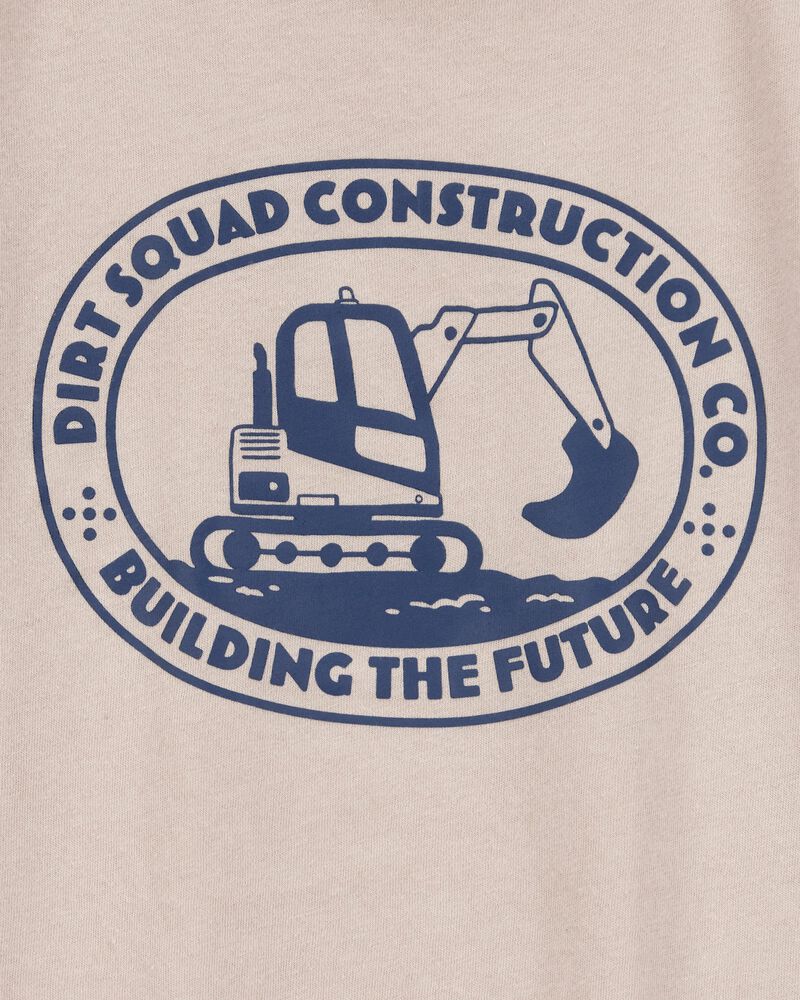 Toddler Boy Construction Short-Sleeve Graphic Tee - Tan, image 2 of 3 slides