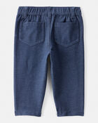 Baby Girl Faux Denim Pants - Navy Blue, image 2 of 4 slides