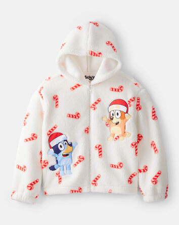 Girls Bluey&trade; Sherpa Hooded Zip-Up Jacket, 