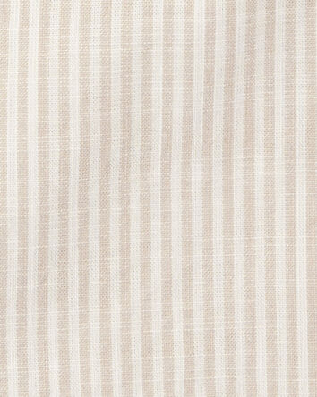 Baby Striped Cotton Outfit Set - Tan, 