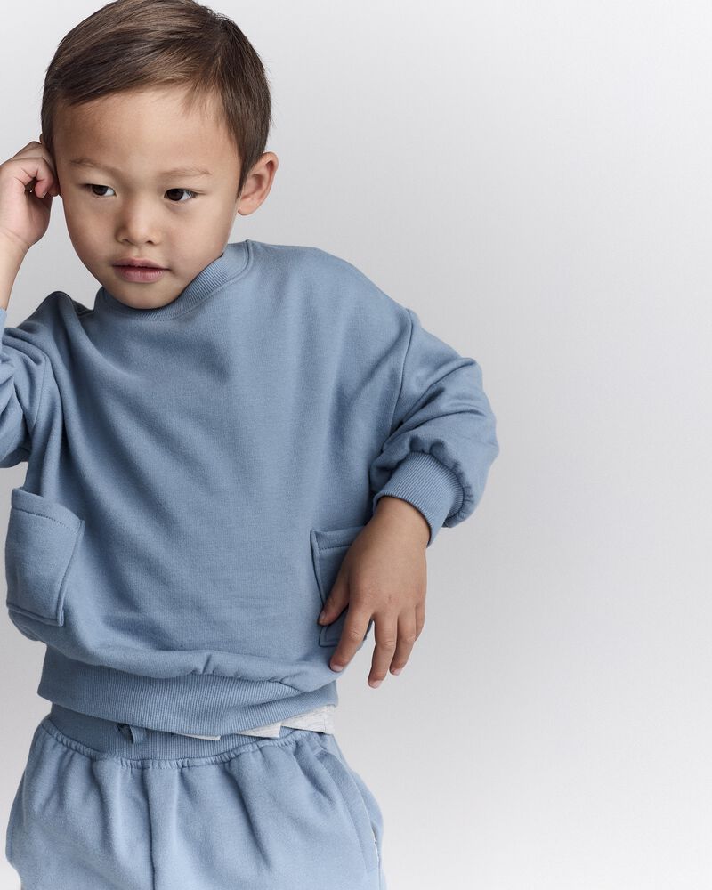Toddler Otter Sweatshirt&trade; with Pockets - Blue, image 1 of 6 slides