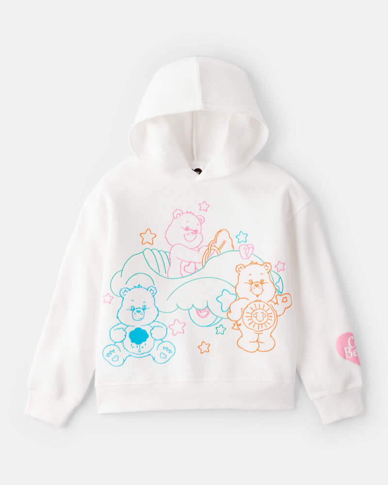 Girls 2-Piece Care Bears Pullover Hoodie & Active Pants Set - White, image 2 of 9 slides