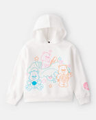 Girls 2-Piece Care Bears Pullover Hoodie & Active Pants Set - White, image 2 of 9 slides
