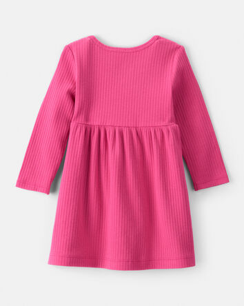 Baby Girl Long-Sleeve Dress - Pink, 
