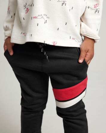 Toddler Boy Fleece Joggers - Black, 