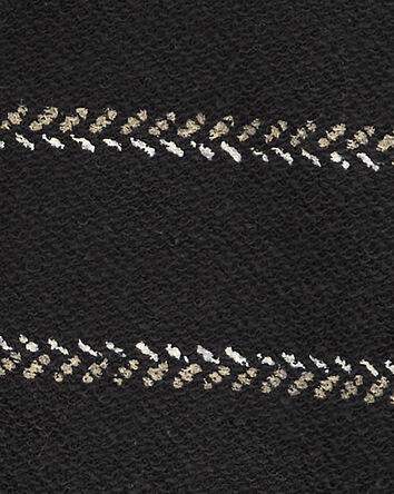 Kid Long-Sleeve Striped Hooded Pullover - Black, 