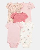Baby 7-Piece Short-Sleeve Bodysuits & Pull-On Pants Set - Pink, image 2 of 12 slides