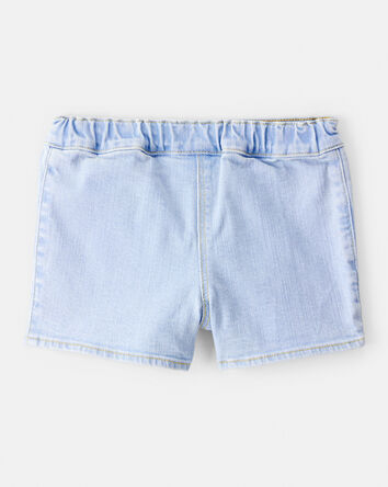 Toddler Girl Embroidered Denim Skort - Blue, 