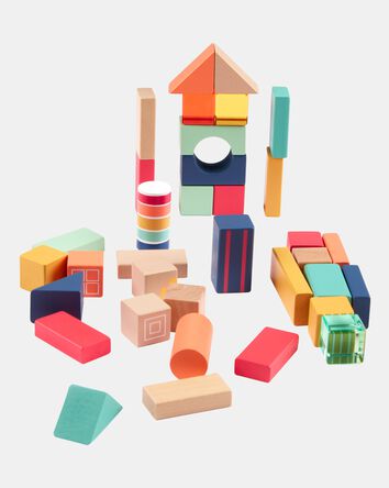 Baby Wooden Activity Stacking Block Set, 