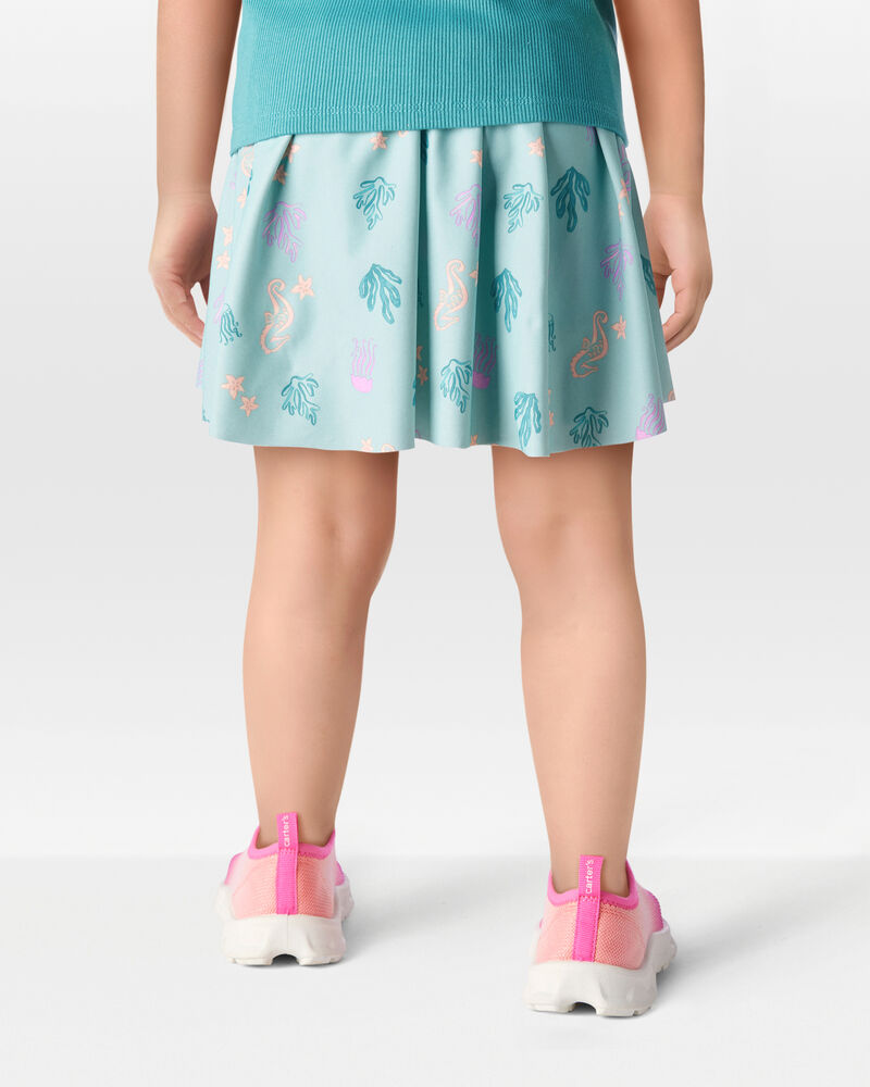 Toddler 2-Piece UPF 50+ Sun Protection Moisture Wicking Active Pullover & Skort Set - Blue
, image 9 of 9 slides