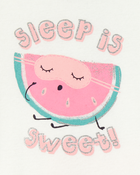 Baby Girl 4-Piece Watermelon 100% Snug Fit Cotton Pajamas - Green, image 3 of 4 slides