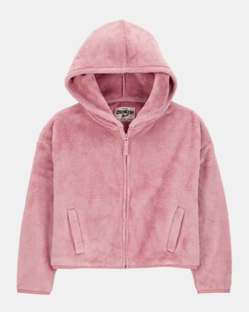 Kid Sherpa Uniform Hooded Jacket- Pink, 