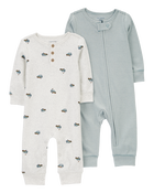 Baby 2-Pack Jumpsuits, image 1 of 4 slides