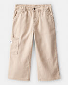 Toddler Boy  Wide-Leg Carpenter Twill Pants - Khaki, image 1 of 7 slides
