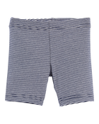 Toddler Girl Striped Tumbling Shorts - Navy, image 1 of 3 slides
