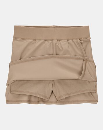 Girls Active Stretch Uniform Skort - Khaki, 