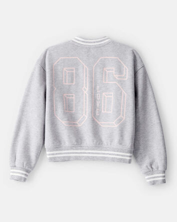 Kid 1986 Heart Varsity Jacket - Grey, 