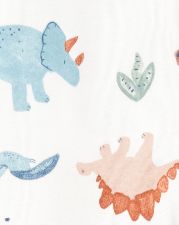 Baby Boy Dinosaur 2-Way Zip Cotton Sleep & Play Pajamas, 