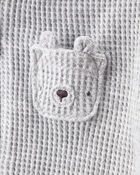 Baby Boy 3-Piece Thermal Bear Little Cardigan Set - Grey/Green, image 3 of 6 slides