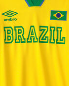 Kids Umbro Brazil Soccer Jersey - Yellow/Green, image 3 of 3 slides