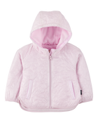 Toddler Girl Floral Quilted Midweight Jacket - Pink, image 1 of 3 slides