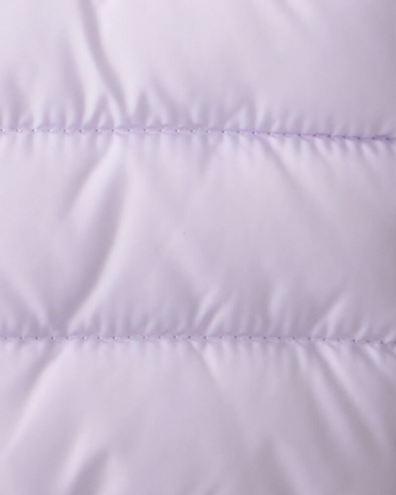 Baby Packable Hooded Puffer Jacket - Purple, image 4 of 4 slides