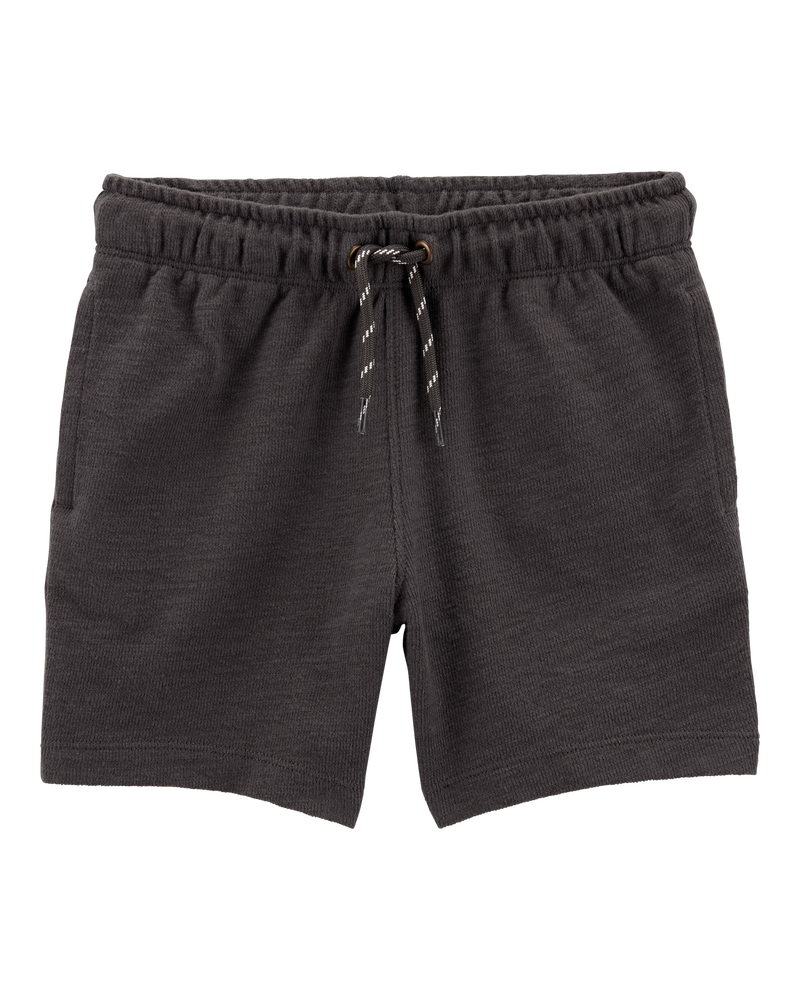 Toddler 2-Piece Textured Button-Down Jacquard Shirt & Shorts Set - Brown/Black, image 5 of 8 slides