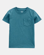 Baby Solid Short-Sleeve Pocket Tee - Teal, image 1 of 3 slides