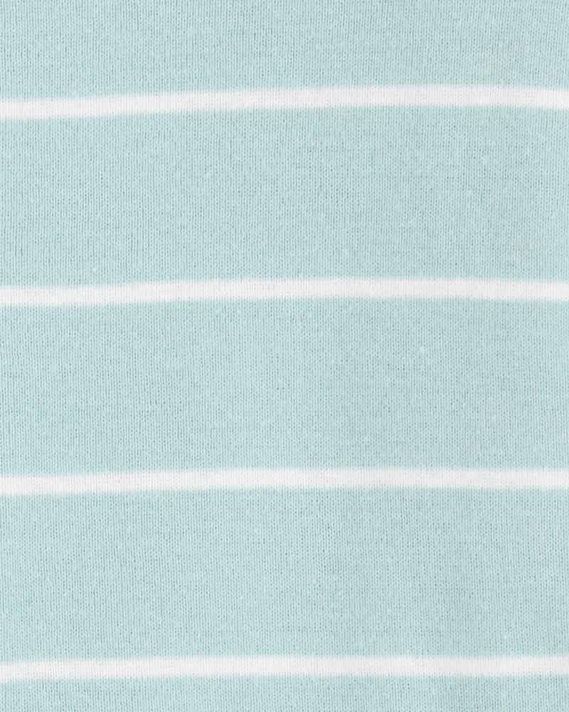 Toddler Boy 1-Piece Striped 100% Snug Fit Cotton Romper Pajamas - Blue, image 2 of 3 slides