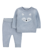 Baby 2-Piece Fox Pullover & Jogger Set, image 1 of 3 slides