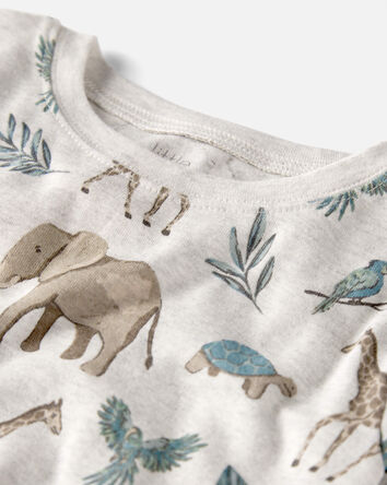 Kid Safari Print Organic Cotton 2-Piece Pajamas, 