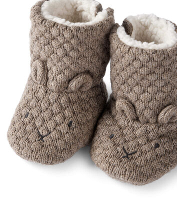 Baby Organic Cotton Sweater Knit Booties, 