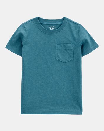 Toddler Boy Solid Short-Sleeve Pocket Tee - Teal, 