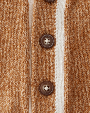 Baby Varsity Button-Down Sweater - Brown, 