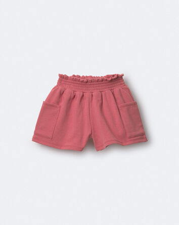 Toddler Girl Swing Short with Pockets - Rose, 