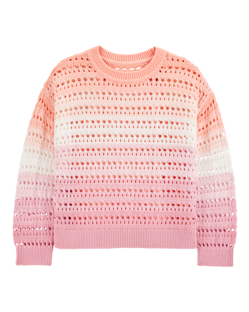 Girls Long-Sleeve Ombre Sweater, 