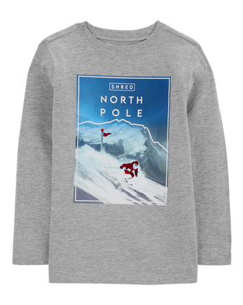 Boys The North Pole Long-Sleeve Graphic Tee, 